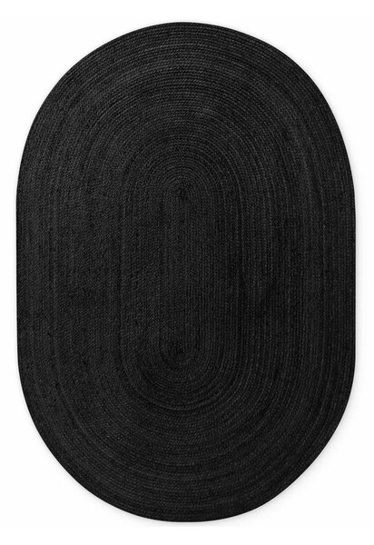 Tappeto nero in iuta reversibile/tessuto a mano 160x230 cm Braided – Hanse Home