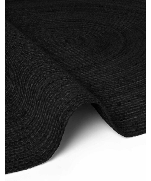 Tappeto nero in iuta reversibile/tessuto a mano 160x230 cm Braided – Hanse Home