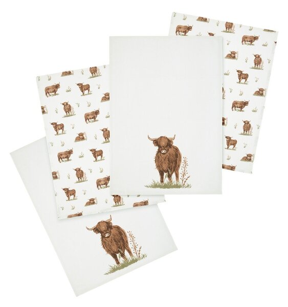 Set di strofinacci in cotone 4 pz 50x70 cm Angus Highland Cow – Catherine Lansfield