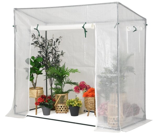 Mini serra di telo per pomodori 2 x 0,8 m Garden Point bianco