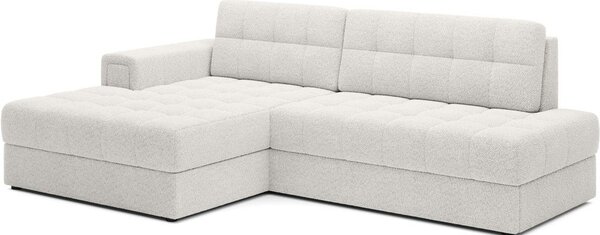 Divano angolare color crema allungabile (con penisola a sinistra/con chaise lounge) con rivestimento in bouclé Blezalt – ELTAP