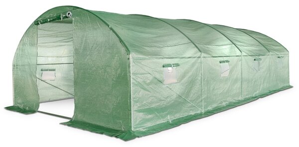 Serra a tunnel con struttura di metallo 4x6m Garden Point verde