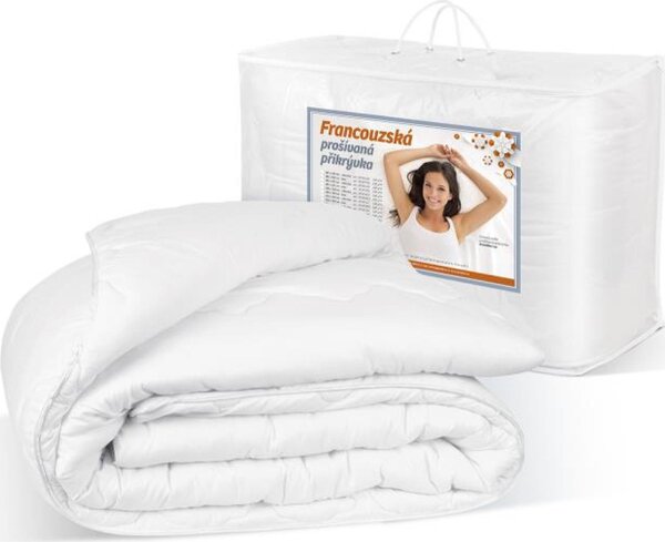 Coperta francese 400g/m2 - tutto l'anno - Bianco - 200x220