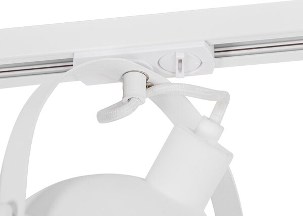 Faretto da binario industriale bianco con interno argento - Iconic Magnax