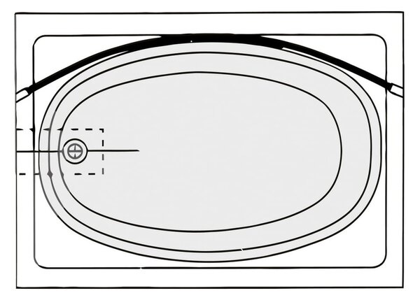 Console telescopica in argento per tenda da doccia - Wenko