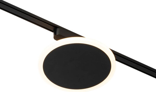 Faretto moderno nero per sistema binario monofase con LED incluso - Magnetic Puk