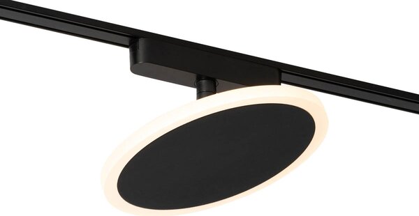 Faretto moderno nero per sistema binario monofase con LED incluso - Magnetic Puk