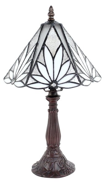 Lampada da tavolo Tiffany Clayre & Eef Ø 20x34 cm Vetro bianco marrone