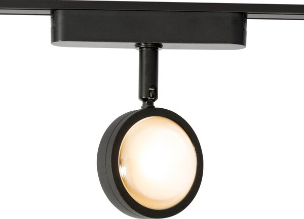 Faretto moderno nero per sistema binario monofase incluso LED girevole e orientabile - Magnetic Lance
