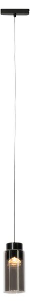 Lampada a sospensione moderna nera per sistema binario monofase con LED incluso - Magnetic Vance