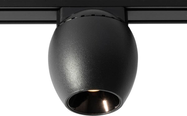 Faretto moderno nero per sistema binario monofase 6W 3000K - Magnetic Zagaye