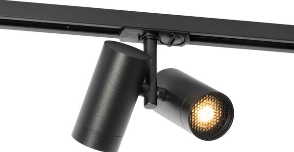 Faretto binario moderno monofase nero 2 luci - Iconic Scopio
