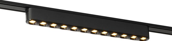 Faretto moderno nero per sistema binario monofase 12W 3000K - Magnetic Puntua