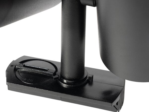 Faretto binario moderno monofase nero 2 luci - Iconic Scopio