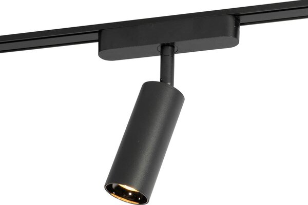 Faretto moderno nero per sistema binario monofase 4.5W 3000K - Magnetic Samson