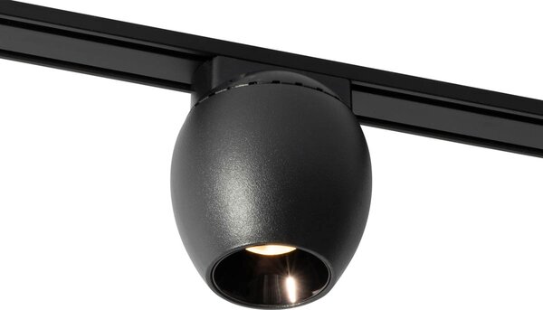 Faretto moderno nero per sistema binario monofase 6W 3000K - Magnetic Zagaye