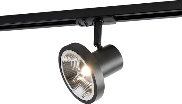 Faretto da binario moderno monofase nero AR111 - Jeany
