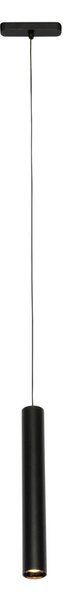 Lampada a sospensione moderna nera per sistema binario monofase 4.5W 3000K - Magnetic Cassie