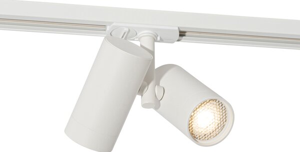Faretto a binario moderno monofase bianco 2 luci - Iconic Scopio