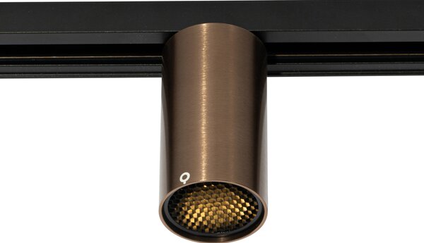 Faretto moderno bronzo scuro per sistema a binario monofase GU10 50mm - Iconic Ruby Honey
