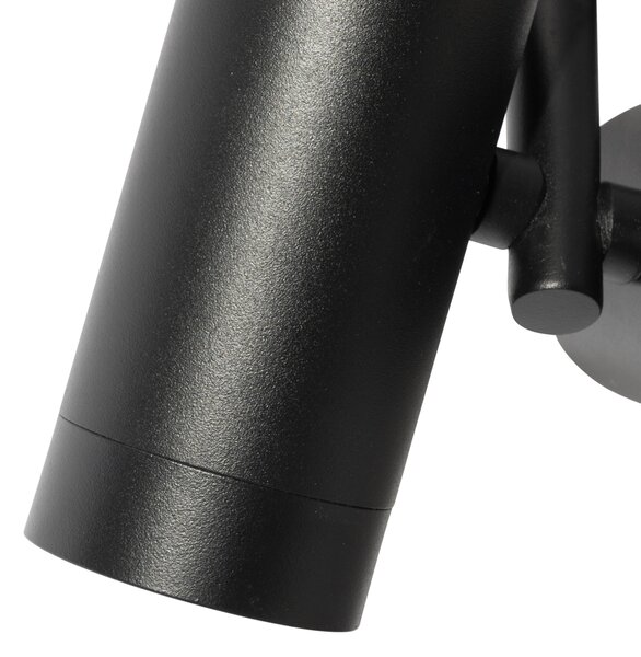 Sistema di illuminazione a binario moderno con 3 faretti neri monofase - Iconic Scopio