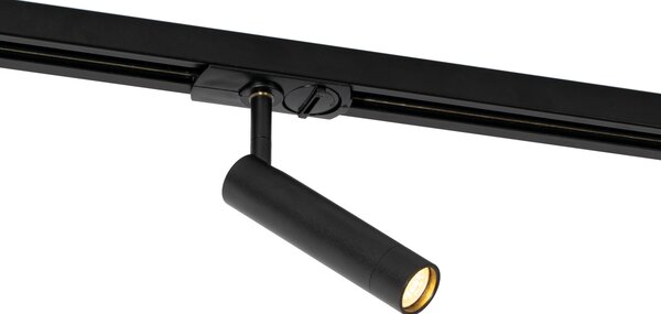 Faretto moderno nero per sistema a binario monofase - Iconic Ivy