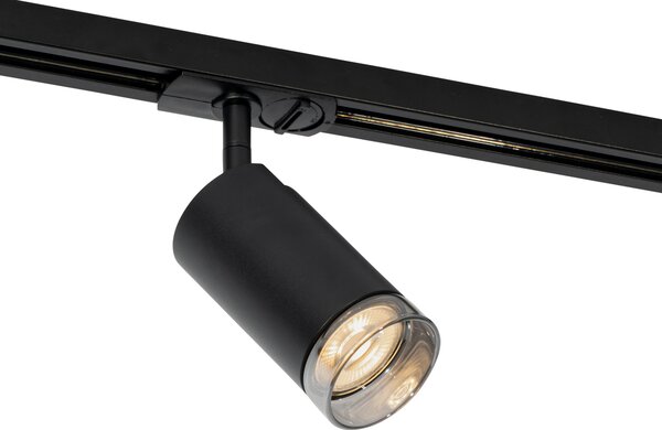 Faretto moderno con anello fumé per sistema a binario monofase GU10 50 mm - Iconic Jeana