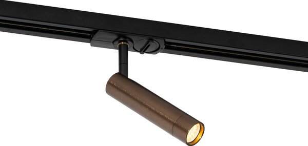 Faretto moderno bronzo scuro per sistema a binario monofase - Iconic Ivy