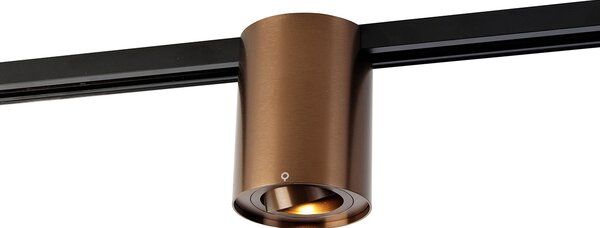 Faretto da binario monofase moderno bronzo scuro - Iconic Rondoo Up