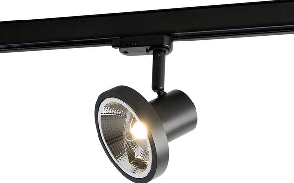 Faretto a binario moderno trifase nero AR111 - Jeany