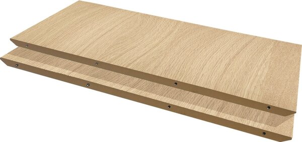 Piatti aggiuntivi per tavolo da pranzo 2 pezzi in rovere 49x130 cm Single - Hammel Furniture