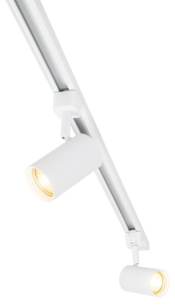 Sistema di illuminazione a binario Smart con 10 faretti bianchi monofase incl. 10 Wifi GU10 50mm - Iconic Jeana