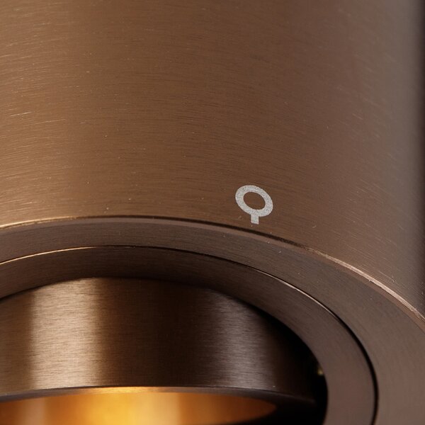 Faretto da binario monofase moderno bronzo scuro - Iconic Rondoo Up
