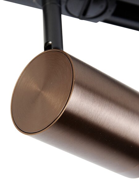 Faretto da binario monofase moderno bronzo scuro - Iconic Jeana