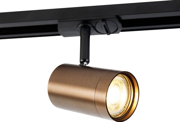 Faretto da binario monofase moderno bronzo scuro - Iconic Jeana