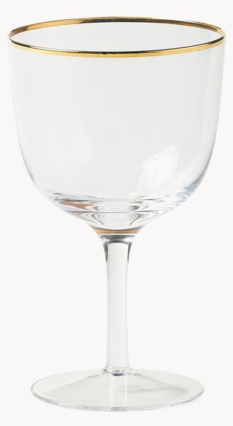 Set di 6 bicchieri da vino in vetro soffiato Deco