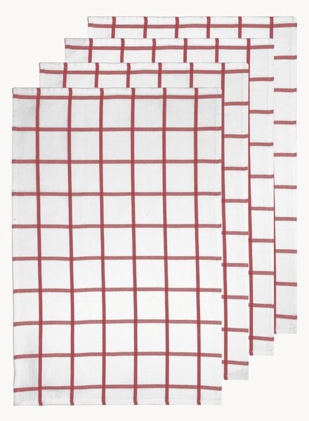 Set di 4 strofinacci Grid Pack Blush
