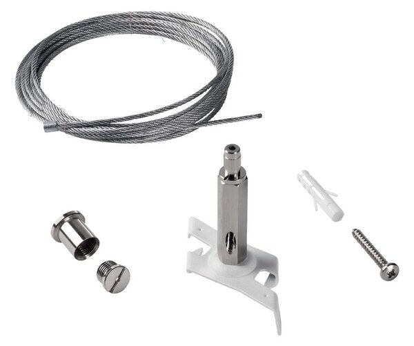 Kit Sospensione Senza Rosone Link Metallo Bianco 3M