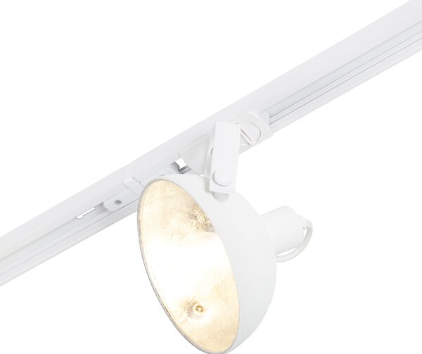 Sistema a binario monofase con 3 faretti orientabili bianchi - Magnax