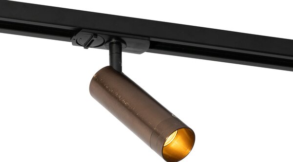 Faretto moderno bronzo scuro per sistema a binario monofase 35 mm - Iconic Jeana Luxe