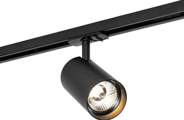 Faretto moderno nero per sistema a binario monofase 70 mm - Iconic Jeana Luxe