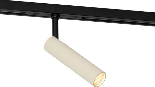 Faretto moderno beige e nero per sistema binario monofase - Slimline Uzzy