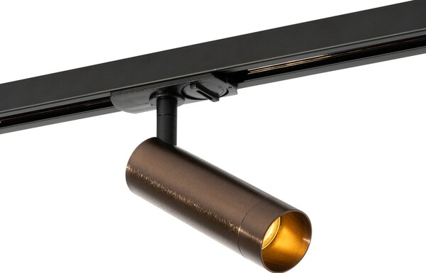 Faretto moderno bronzo scuro per sistema a binario monofase 35 mm - Iconic Jeana Luxe