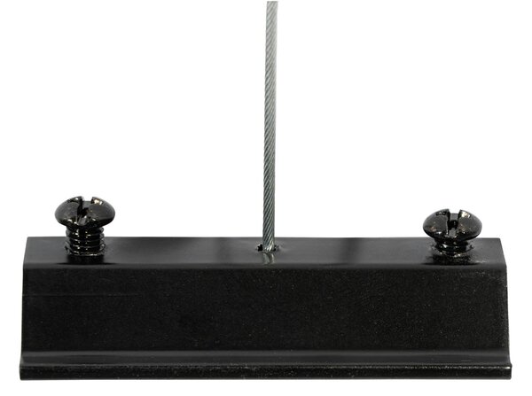 Sistema di illuminazione a binario sospeso moderno con 6 faretti neri monofase GU10 50 mm - Iconic Ruby Honey