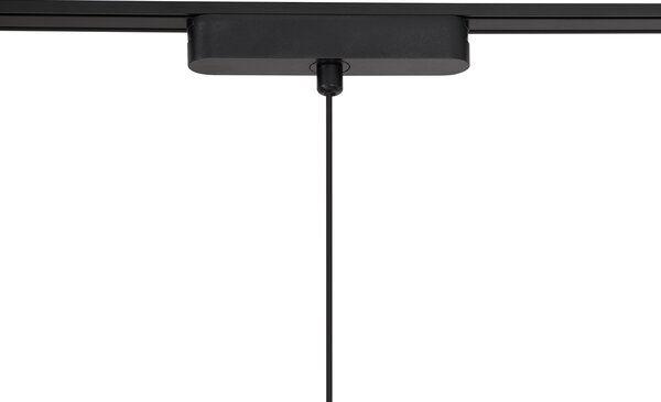 Sistema di illuminazione su binario moderno con 6 faretti a sospensione neri monofase - Magnetic Vance