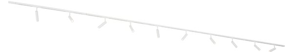 Sistema di illuminazione a binario moderno con 10 faretti bianchi monofase - Slimline Uzzy