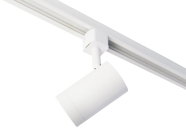 Sistema di illuminazione a binario moderno con 6 faretti bianchi monofase 200 cm - Iconic Jeana