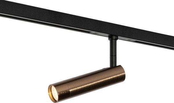 Faretto moderno bronzo scuro per sistema binario monofase - Slimline Uzzy