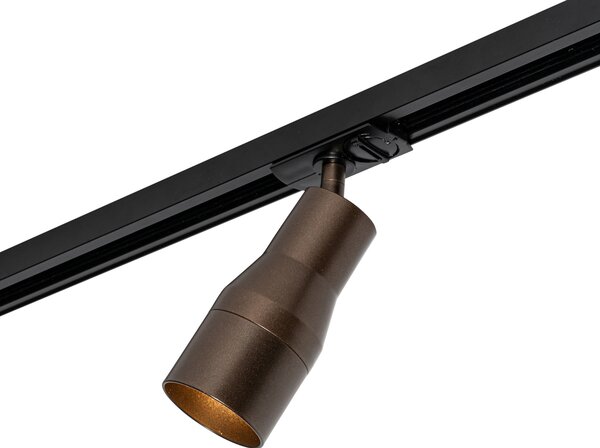 Faretto moderno bronzo scuro per sistema binario monofase - Iconic Kohua