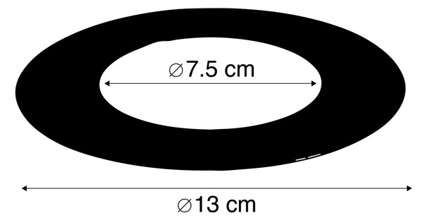 Set di 6 anelli di copertura in acciaio inossidabile per faretti da incasso 7,5 - 13 cm - Spacer